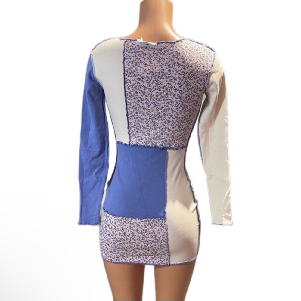 Patchwork Floral Mini Dress - image 5